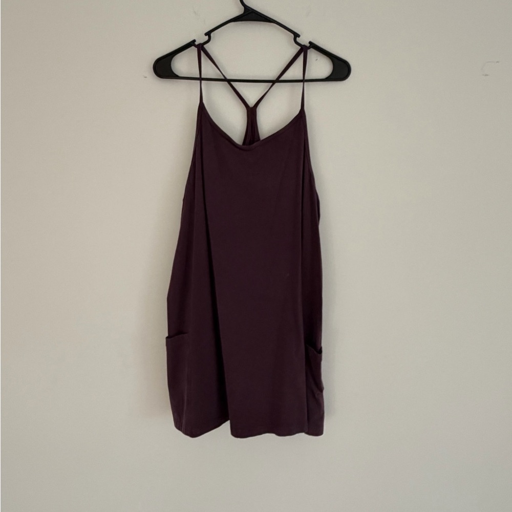 Aerie Deep Purple Strappy Mini Dress